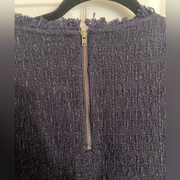 NWT Frances Valentine navy twiggy fringe dress bead embroidered bird - Picture 7 of 7